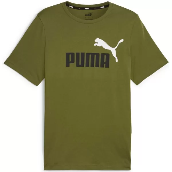  Tricou pentru bărbați PUMA ESS+ 2 COL LOGO TEE 586759-35 VERDE 