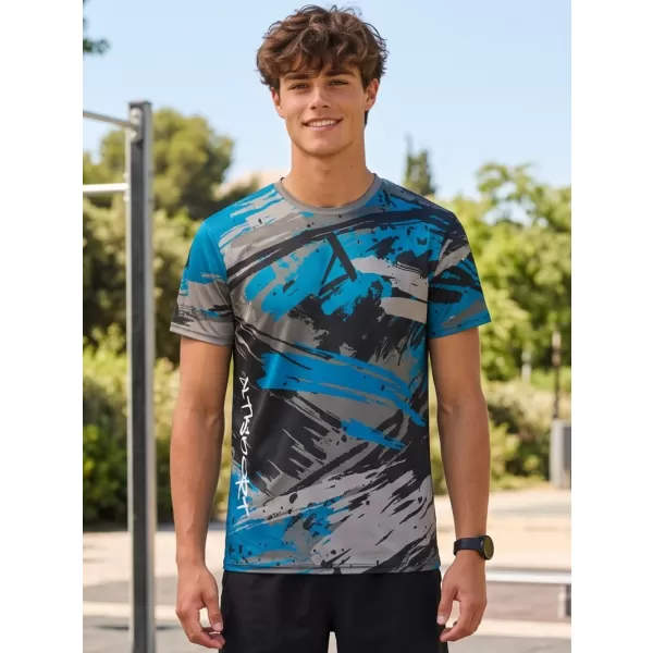  Tricou funcțional premium pentru bărbați ALTISPORT VOJ/ALM014TR01 NEGRU/KEROSEN 