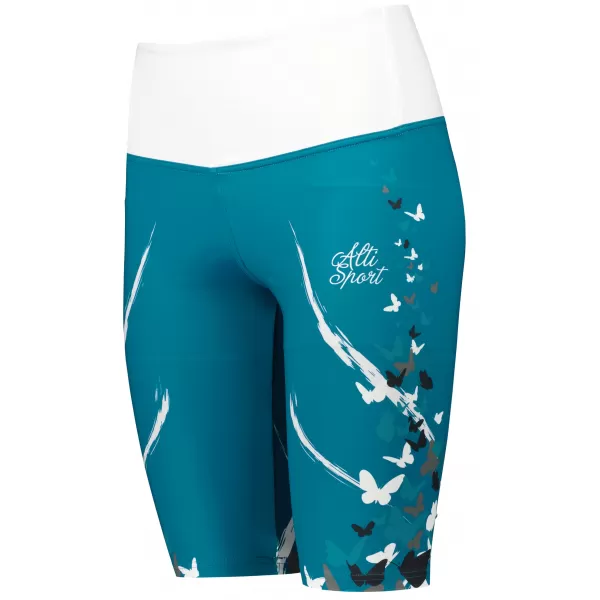  Dámské legíny nad kolena premium ALTISPORT VOJ/ALW022LEG02 PETROLEJOVÁ 