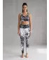 Jambiere lungi premium de damă ALTISPORT VOJ/ALW018LEG01 ALB-NEGRU