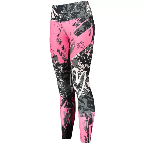  Jambiere lungi premium de damă ALTISPORT VOJ/ALW018LEG01 NEGRU ROZ 
