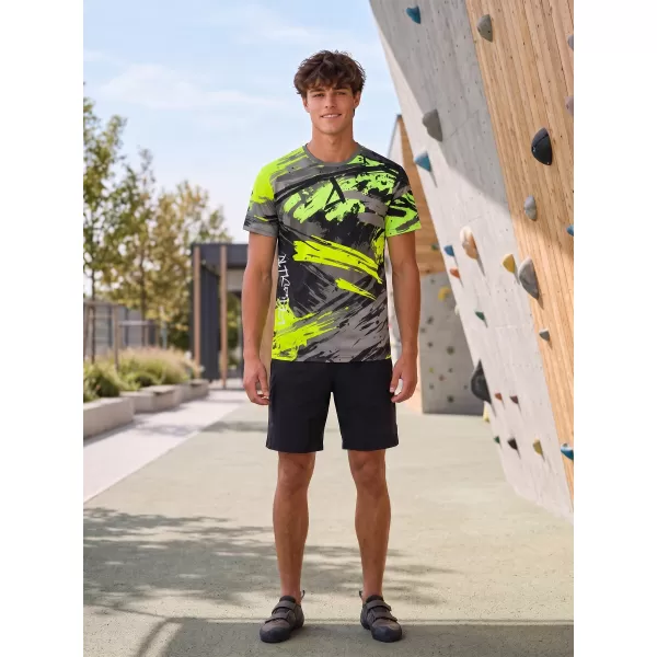  Tricou funcțional premium pentru bărbați ALTISPORT VOJ/ALM014TR01 NEGRU ȘI VERDE 