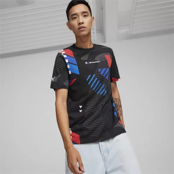  Tricou pentru bărbați PUMA BMW MMS AOP TEE 624153-01 NEGRU 