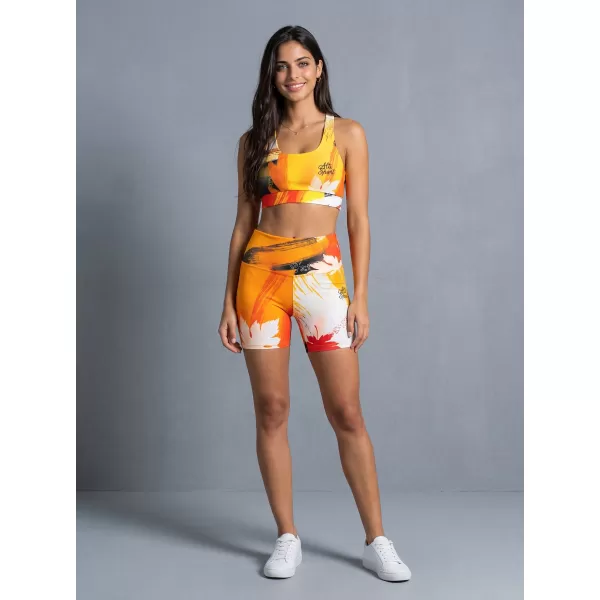  Jambiere scurte premium de damă ALTISPORT VOJ/ALW019LEG03 PORTOCALE 