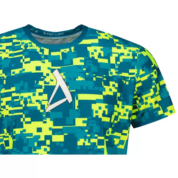  Tricou funcțional premium plus pentru bărbați ALTISPORT VOJ/ALM011TR02 KEROSEN/GALBEN NEON 