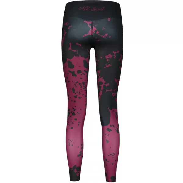  Jambiere lungi premium de damă ALTISPORT VOJ/ALW012LEG01 VIOLET/NEGRU 