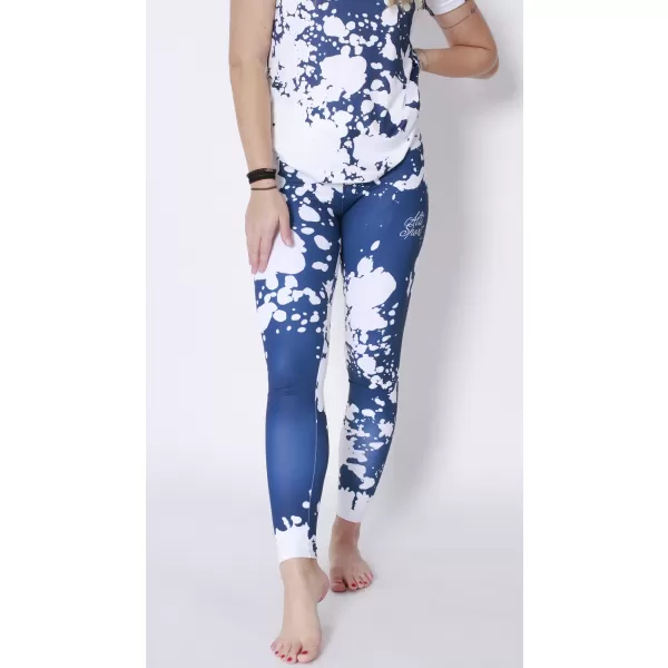  Jambiere lungi premium de damă ALTISPORT VOJ/ALW012LEG01 ALB/ALBASTRU 