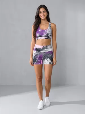 Jambiere scurte premium de damă ALTISPORT VOJ/ALW016LEG03 VIOLET