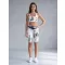Dámské legíny nad kolena premium ALTISPORT VOJ/ALW010LEG02 BÍLÁ