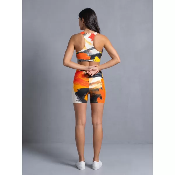  Jambiere scurte premium de damă ALTISPORT VOJ/ALW019LEG03 PORTOCALE 