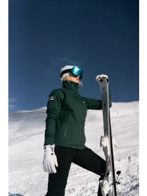 Jachetă de schi pentru femei NORDBLANC ZENITH NBWJL7929 VERDE ÎNCHIS