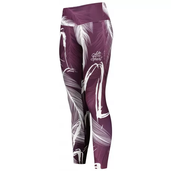  Jambiere lungi premium de damă ALTISPORT VOJ/ALW001LEG01 VIOLET/ALB 
