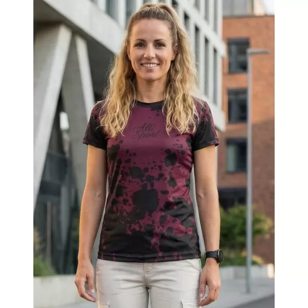  Tricou funcțional premium pentru femei ALTISPORT VOJ/ALW012TR01 VIOLET/NEGRU 