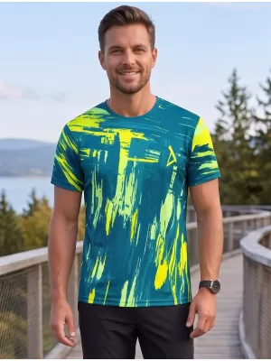 Tricou funcțional premium pentru bărbați ALTISPORT VOJ/ALM010TR01 KEROSEN/GALBEN