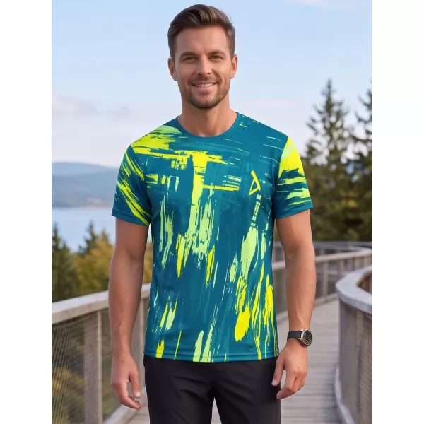  Tricou funcțional premium pentru bărbați ALTISPORT VOJ/ALM010TR01 KEROSEN/GALBEN 