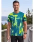 Tricou funcțional premium pentru bărbați ALTISPORT VOJ/ALM010TR01 KEROSEN/GALBEN