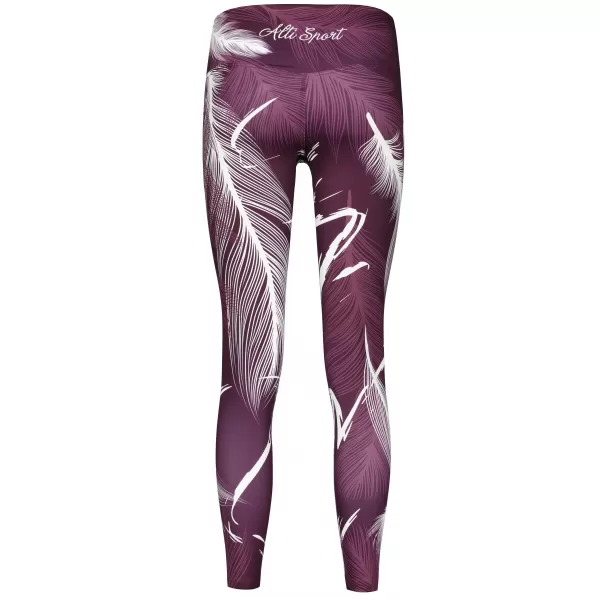  Jambiere lungi premium de damă ALTISPORT VOJ/ALW001LEG01 VIOLET/ALB 