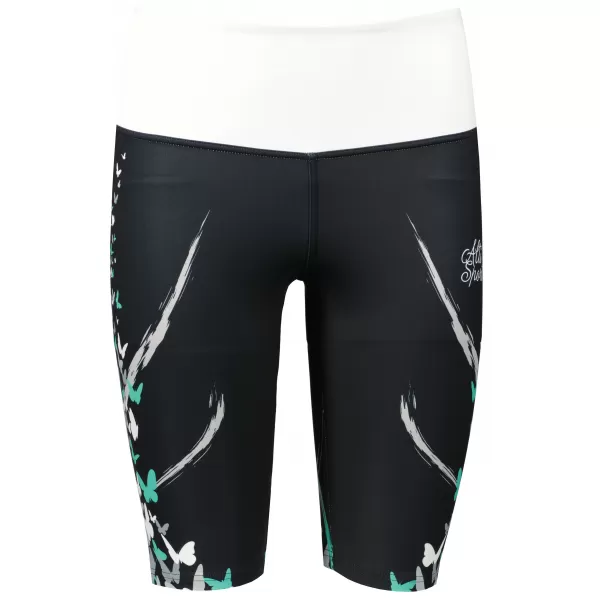  Dámské legíny nad kolena premium ALTISPORT VOJ/ALW022LEG02 ČERNÁ/TYRKYSOVÁ 