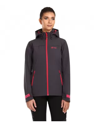 Jachetă softshell pentru femei KILPI RAVIA-W UL0124KI GRI ÎNCHIS