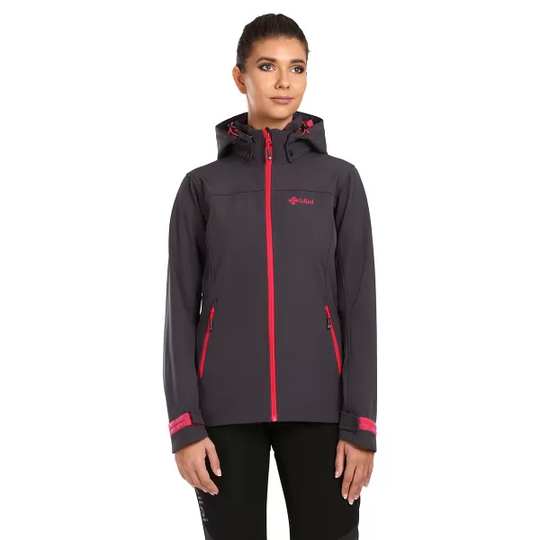  Jachetă softshell pentru femei KILPI RAVIA-W UL0124KI GRI ÎNCHIS 