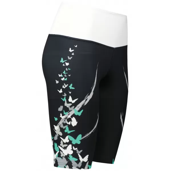  Dámské legíny nad kolena premium ALTISPORT VOJ/ALW022LEG02 ČERNÁ/TYRKYSOVÁ 