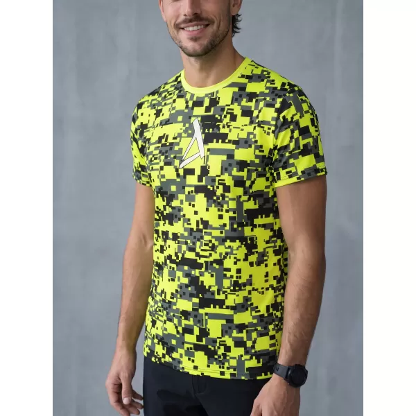  Tricou funcțional premium plus pentru bărbați ALTISPORT VOJ/ALM011TR02 NEON/GALBEN 