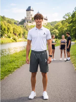 Pantaloni scurți funcționali premium pentru bărbați ALTISPORT VOJ/ALM021KRA01 GRI