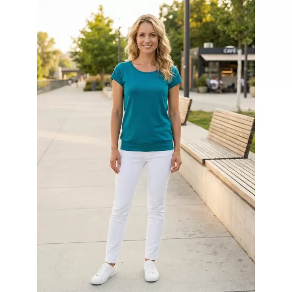  Tricou pentru femei ALTISPORT NoPrint NP/ALW021 TURCOAZ ÎNCHIS 
