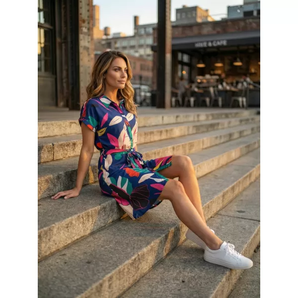  Rochie KIXMI SHANON ALBASTRU INCHIS 