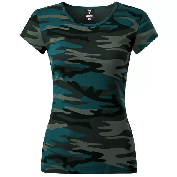  Tricou pentru femei ALTISPORT NoPrint NP/ALW22C CAMUFLAJ/BENZINĂ 