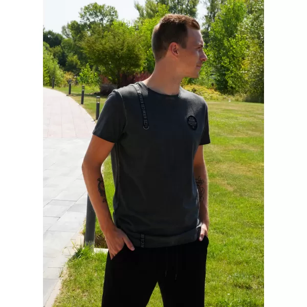  Tricou pentru bărbați KIXMI SIMEON GRI INCHIS 