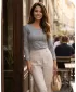 Tricou de damă cu mâneci lungi ALTISPORT NoPrint NP/ALW961 EVIDENȚIERI GRI ÎNCHIS