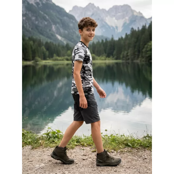  Tricou pentru copii ALTISPORT NoPrint NP/ALK941 GRI CAMUFLAJ 