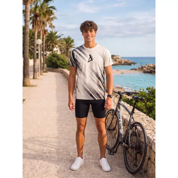  Tricou funcțional premium pentru bărbați ALTISPORT VOJ/ALM028TR01 ALB-NEGRU 