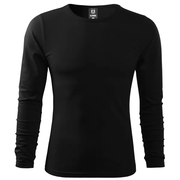  Tricou pentru bărbați cu mâneci lungi ALTISPORT NoPrint NP/ALM911 NEGRU 
