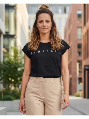Tricou pentru femei SAM 73 OCTAVIA WT 921 NEGRU