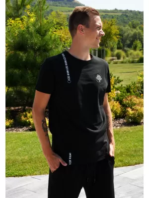 Tricou pentru bărbați KIXMI SIMEON NEGRU