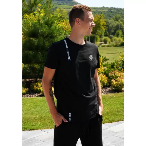  Tricou pentru bărbați KIXMI SIMEON NEGRU 