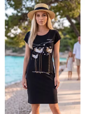 Rochie ALTISPORT ALW043178 NEGRU ȘI AURIU
