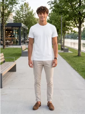 Tricou pentru bărbați ALTISPORT NoPrint NP/ALM921 ALB