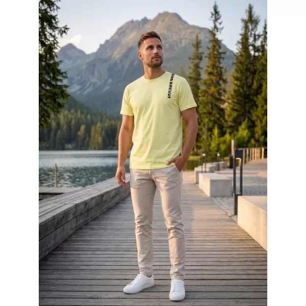  Tricou pentru bărbați SAM 73 FABIO MT 842 GALBEN DESCHIS 