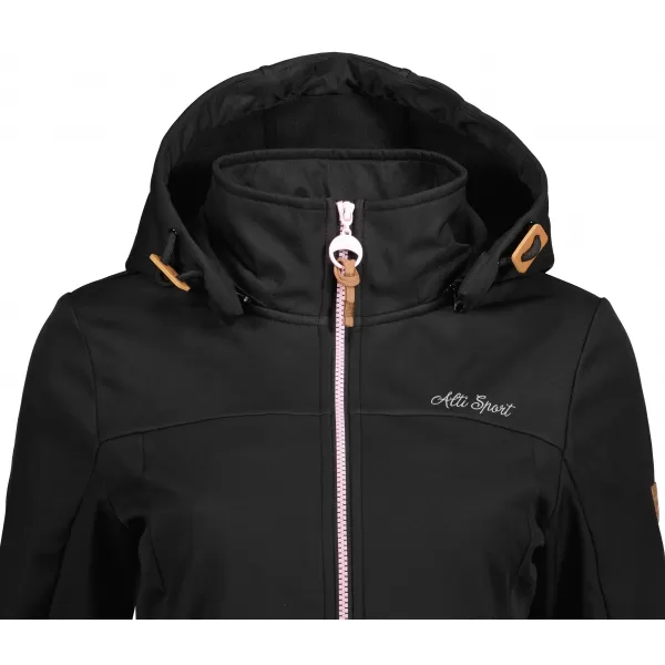  Palton softshell dama ALTISPORT CIARA NEGRU ROZ 
