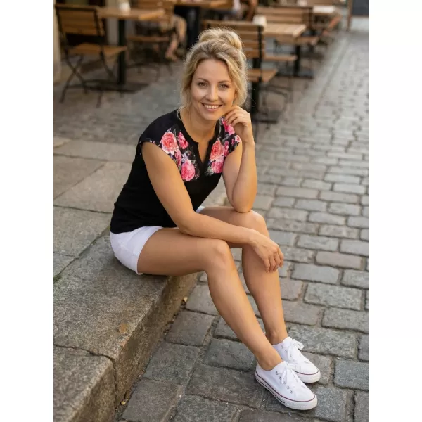  Tricou pentru femei ALTISPORT CLARA NEGRU 