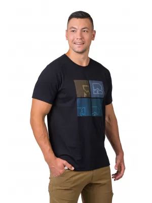 Tricou pentru bărbați HANNAH RAMONE ANTRACIT/ALBASTRU