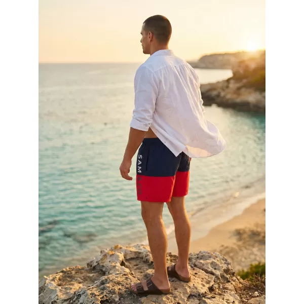  Pantaloni scurți de înot pentru bărbați SAM 73 EDUARDO MS 818 ROŞU 