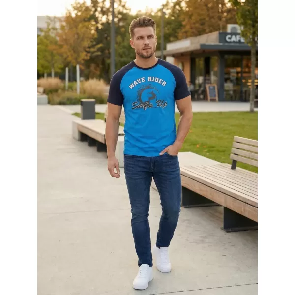  Tricou pentru bărbați SAM 73 ESTEBAN MT 841 ALBASTRU STRĂLUCITOR 