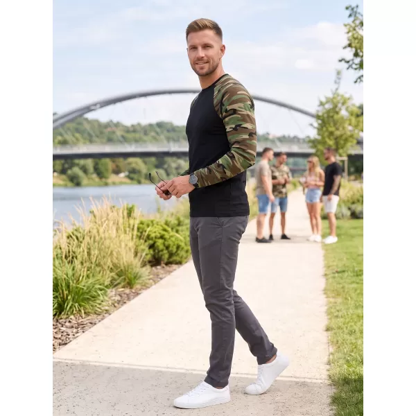 Tricou pentru bărbați cu mâneci lungi ALTISPORT NoPrint NP/ALM661 MARO DE CAMUFLAJ 