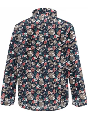 Hanorac fleece pentru copii WAMU LIŠKY ALBASTRU ÎNCHIS