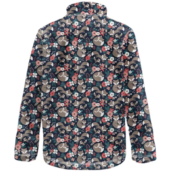  Hanorac fleece pentru copii WAMU LIŠKY ALBASTRU ÎNCHIS 