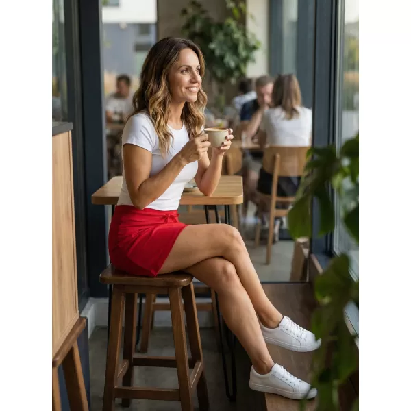  Fusta de dama cu pantaloni scurti ALTISPORT NoPrint NP/ALW406 ROȘU 